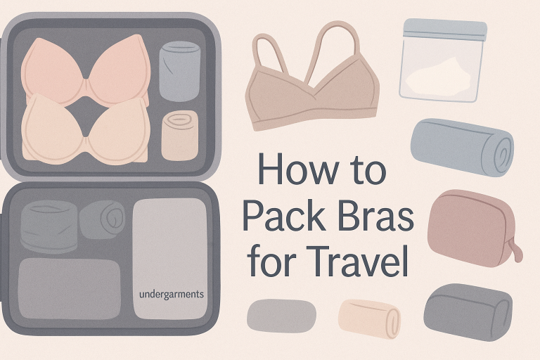 how to pack bras for travel